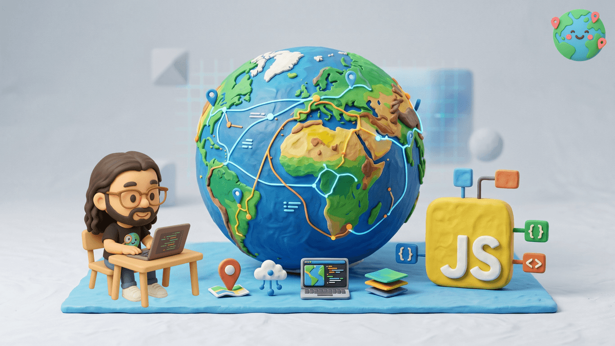 Portada del curso Desarrollo de Web Apps Geográficas con MapLibre y JavaScript