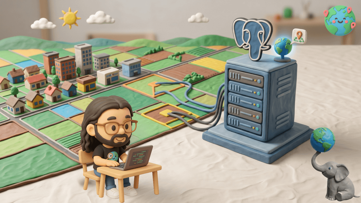 Portada del curso Modelamiento de Bases de Datos Espaciales con PostGIS